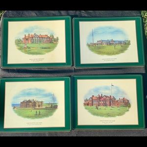 Pimpernel Golf 4 Table mats ‘Famous British Clubs’